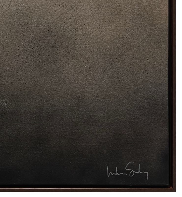 Artist's signature on abstract painting